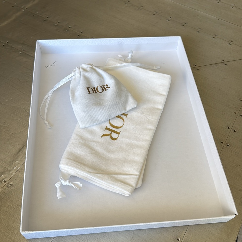 Christian Dior platform gold metallic logo sneaker trainers flats sz 39 with box - Picture 7 of 10